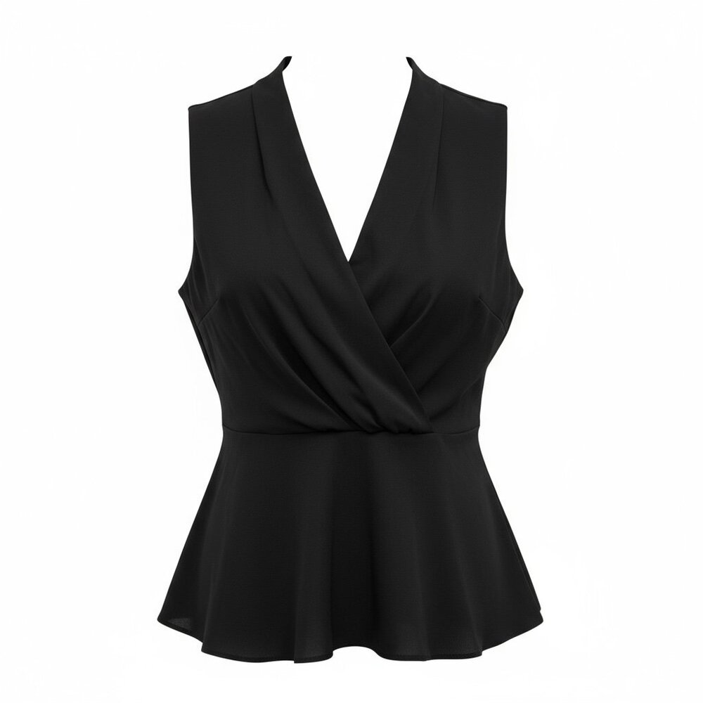 Nicole Miller Studio V Neck Large Sleeveless top